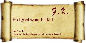 Feigenbaum Kitti névjegykártya